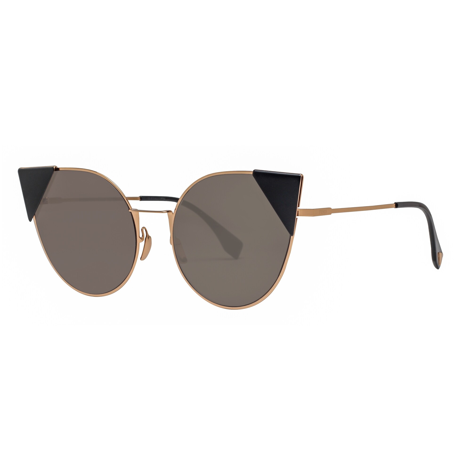 Shop Fendi Lei Ff 0190 S 0002m Rose Gold Black Round Cat Eye Sunglasses Rose Gold 57mm 19mm 140mm Overstock 18660032