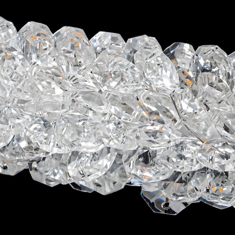 Modern Gold Crystal LED Chandelier, Dimmable Ring Light