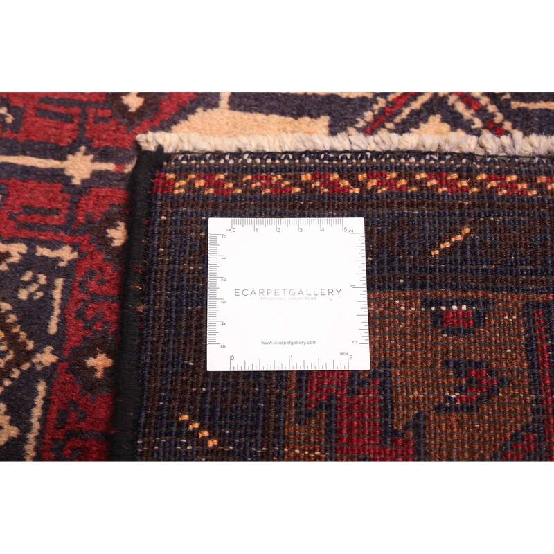 ECARPETGALLERY Hand-knotted Teimani Beige, Red Wool Rug - 3'2 x 5'11