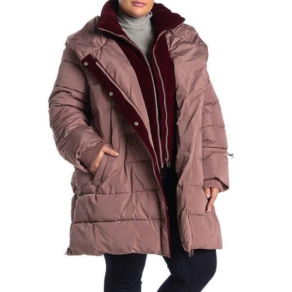 Noize Women's Jacket Purple Size 1X Plus Puffer Riley Full-Zipped. Opens flyout.
