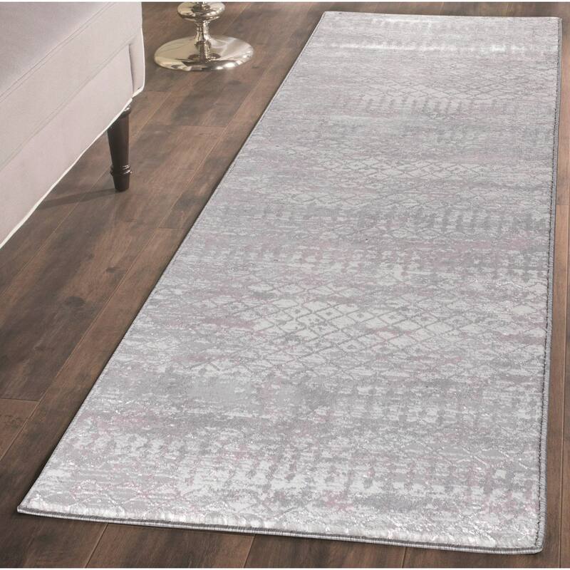 Maz Collection Abstract Geometric Area Rug