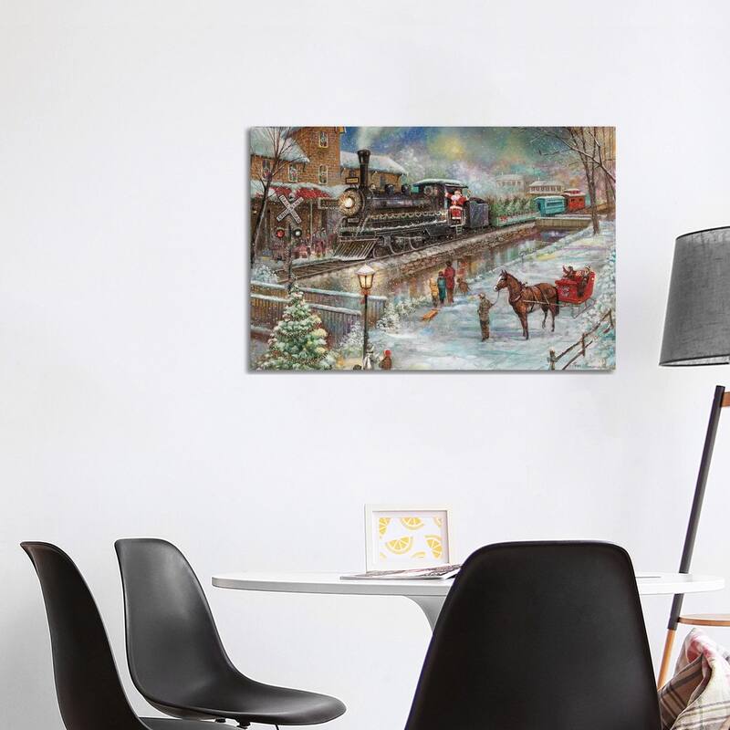 iCanvas "Christmas Train" by Ruane Manning Canvas Print - 26x40x1.5
