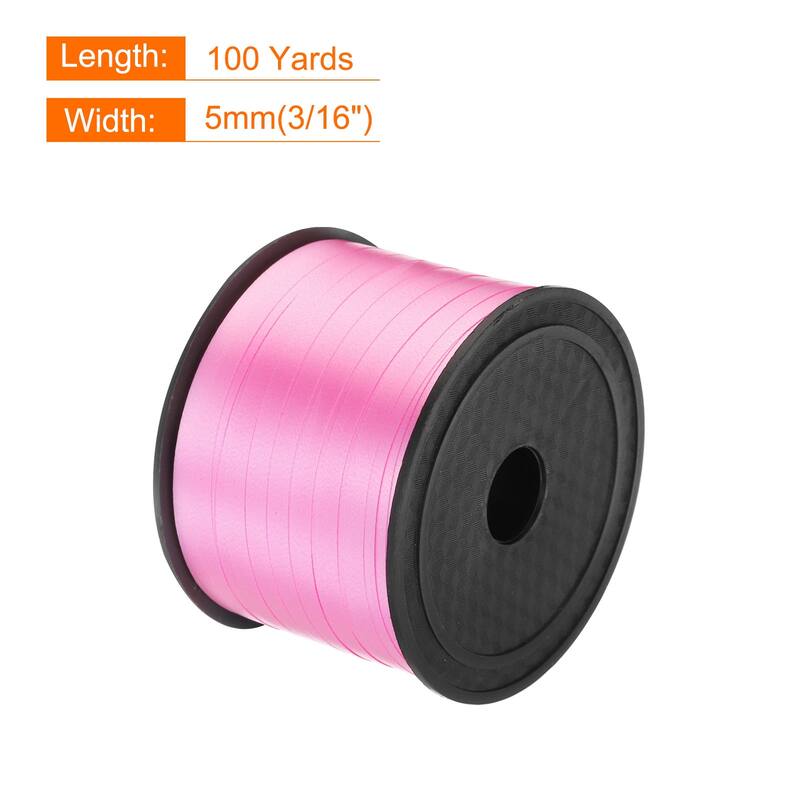 4pcs 100 Yards Curling Ribbon Crimped Balloon String Metallic 5mm - Pink, Blue, Green, Gold
