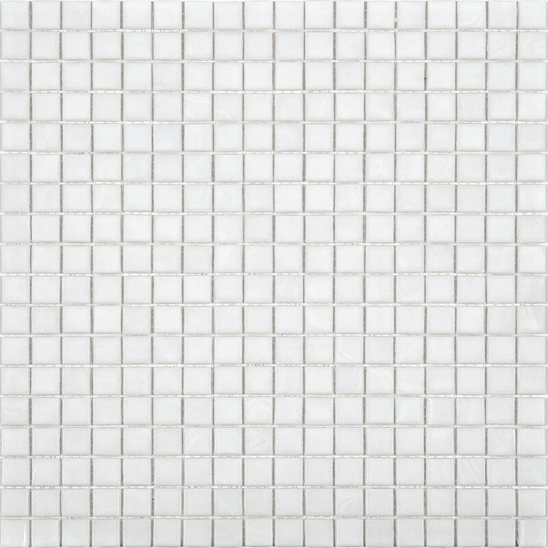 Apollo tile 12" x 12" Skosh Glossy Pearl White Glass Tile (18.69 sq ft/case) - 20 Pack
