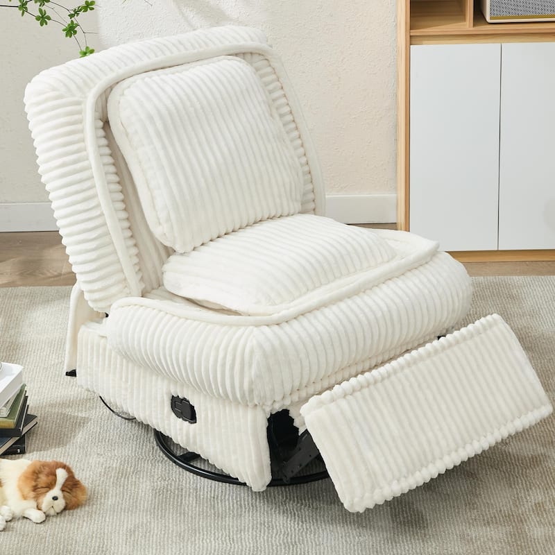 Minimalist Accent Chair with Ottoman