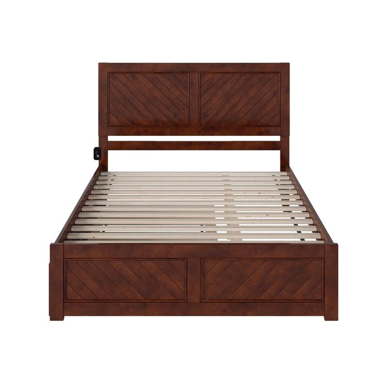 AFI, Canyon Platform Bed with Matching Footboard & Trundle