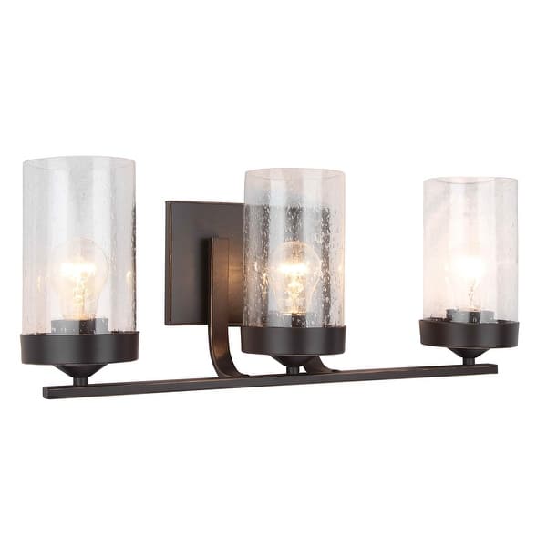 slide 1 of 4, 3 Light Vanity Lighting in Imperial Dark Brown - 5.5L x 20.25W x 8.25H in.