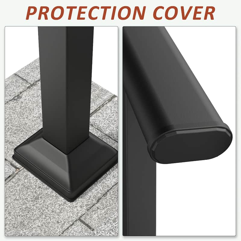 Hand Rails for Outdoor Steps, 4-5 Step Handrail 2 Pack