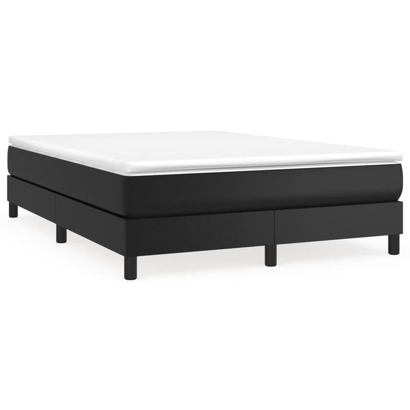 vidaXL Bed Frame Box Spring Bed Base with Mattress for Bedroom Faux Leather