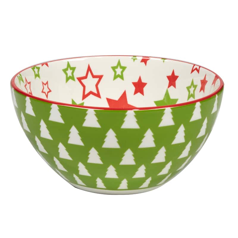 Certified International Holiday Fun 30 oz. All Purpose Bowls, Set of 6 Assorted Designs - 30 oz.