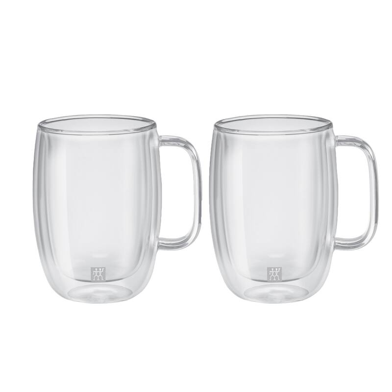 ZWILLING Sorrento Plus 2-pc Double-Wall Glass Latte Mug Set - Clear - Clear - 2 Piece - 2-pc