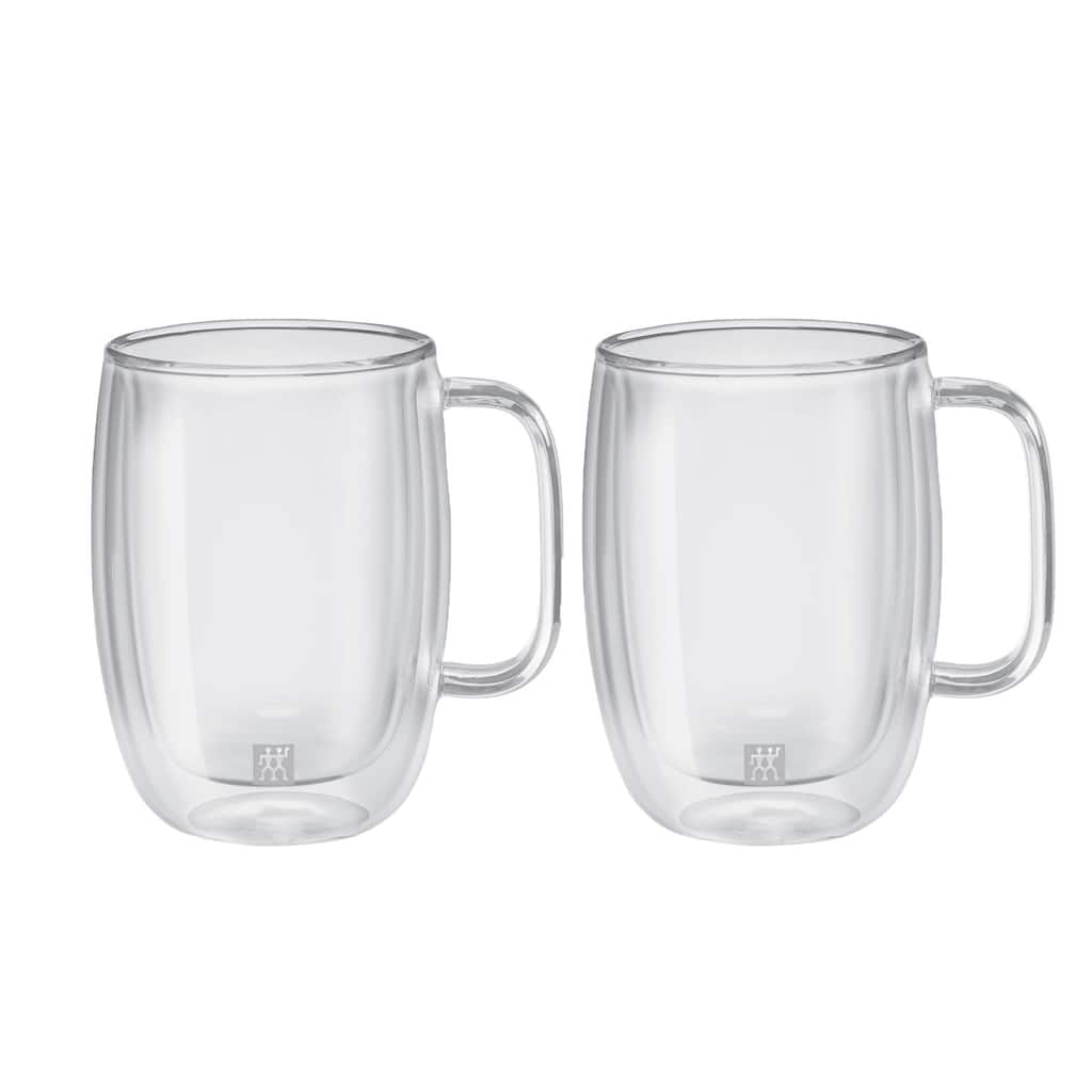 ZWILLING Sorrento Plus 2-pc Double-Wall Glass Latte Mug Set - Clear