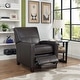preview thumbnail 11 of 10, Hydeline Connie Leather Push Back Recliner Chair with Memory Foam Charcoal