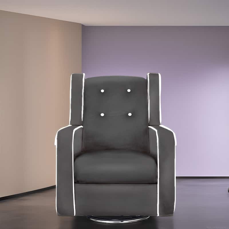 360° Swivel Glider Rocker Recliner - Nursery Chair for Breastfeeding & Maternity, Plush Cushions & Gentle Rocking Motion