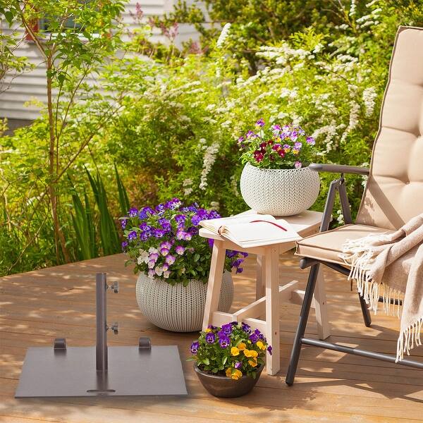 Shop Black Friday Deals On Alpine 78 Lb Square Wheeled Umbrella Base With 2 Separate Poles By Havenside Home Overstock 27534262