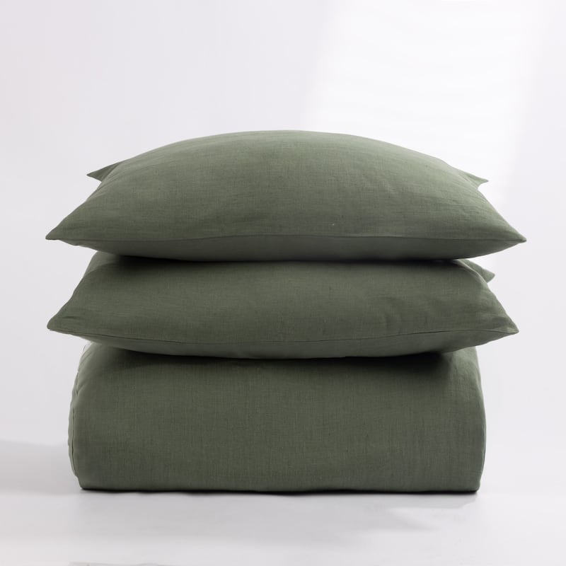 Manoli, Linen, Dusty Green, Duvet Cover Set