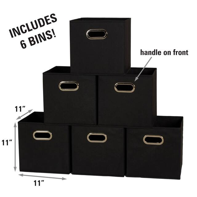 Fabric Storage Box Cubes (Pack of 6)