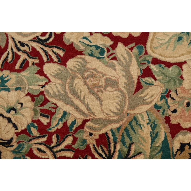 Vegetable Dye Floral Art Deco Chinese Oriental Wool Area Rug Handmade - 5'1" x 8'2"