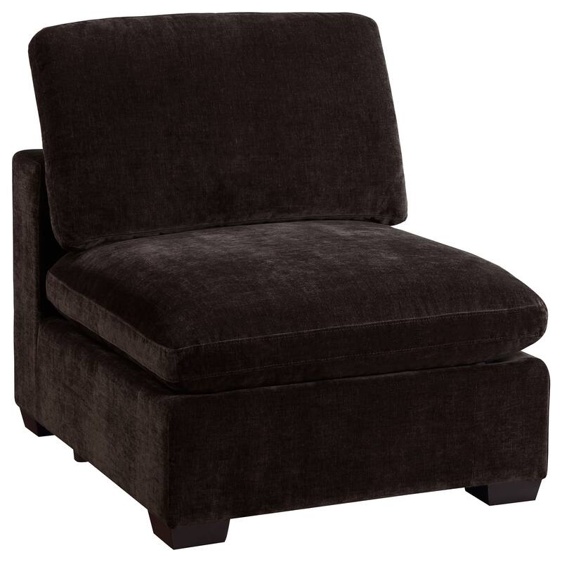 Murtagh Upholstered Armless Chair - Dark Chocolate