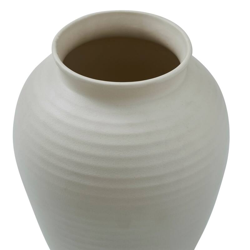 Renwil Hathor Indoor Ceramic Stoneware Vase, Beige Semi-Gloss