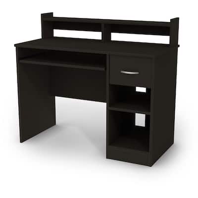 Rectangular Computer Desk with Keyboard Tray - Hollywood Regency Style Home Office Desk, 40.87" Wide