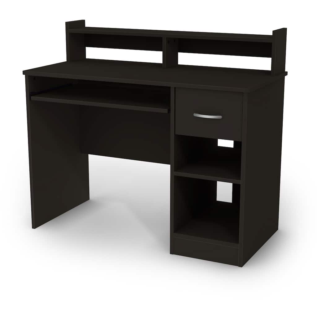 Rectangular Computer Desk with Keyboard Tray - Hollywood Regency Style Home Office Desk, 40.87" Wide