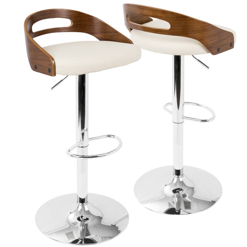 Carson Carrington Simon Adjustable Bar Stool with Oval Footrest (Set of 2)
