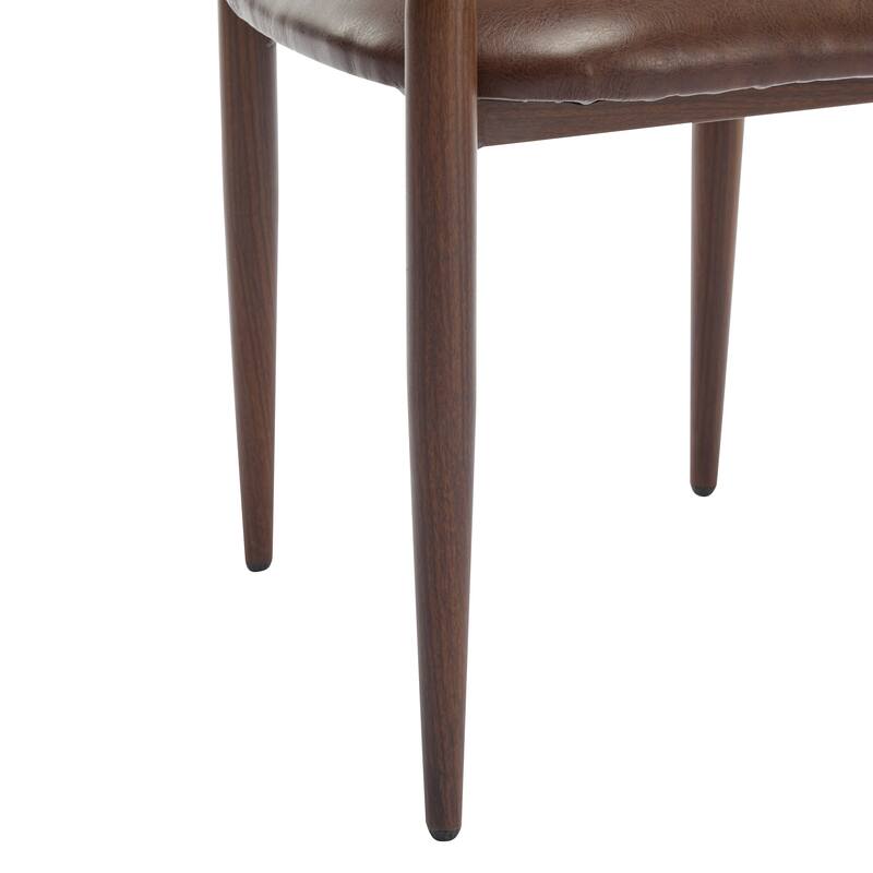 Modern Industrial Elmore Upholstered Dining Chairs (Set of 2) with Iron Frame by Christopher Knight Home