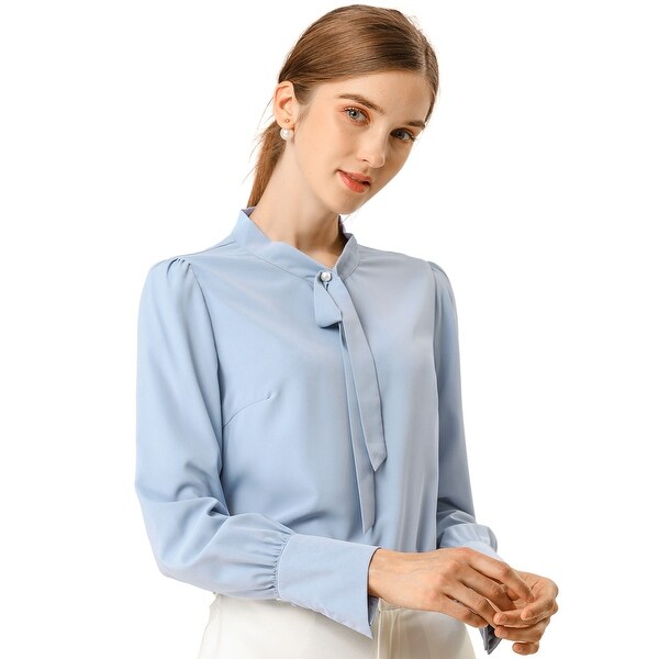 blue formal blouse