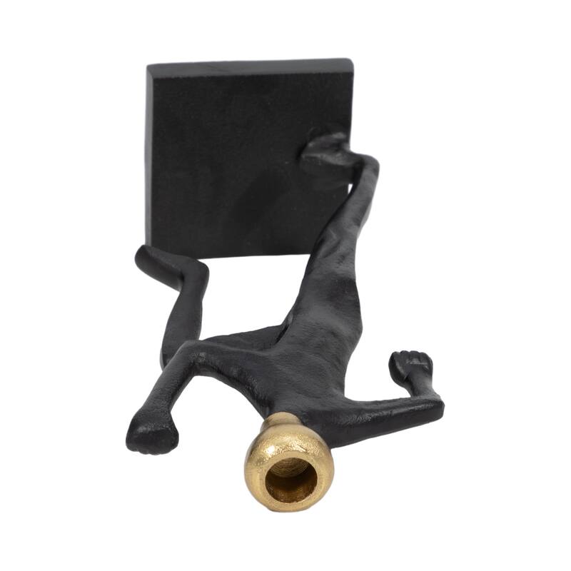 Metal Running Man Taper Candle Holder - Gold, 15 in. - 15.0"