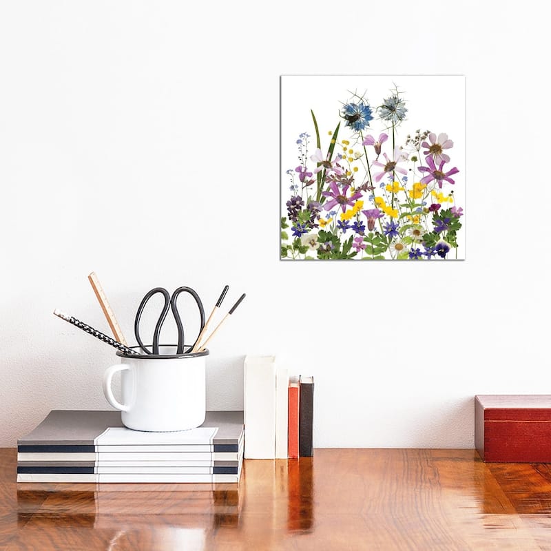 iCanvas "Dried And Pressed Midsummer Flowers" by UtArt Canvas Print - 12x12x1.5
