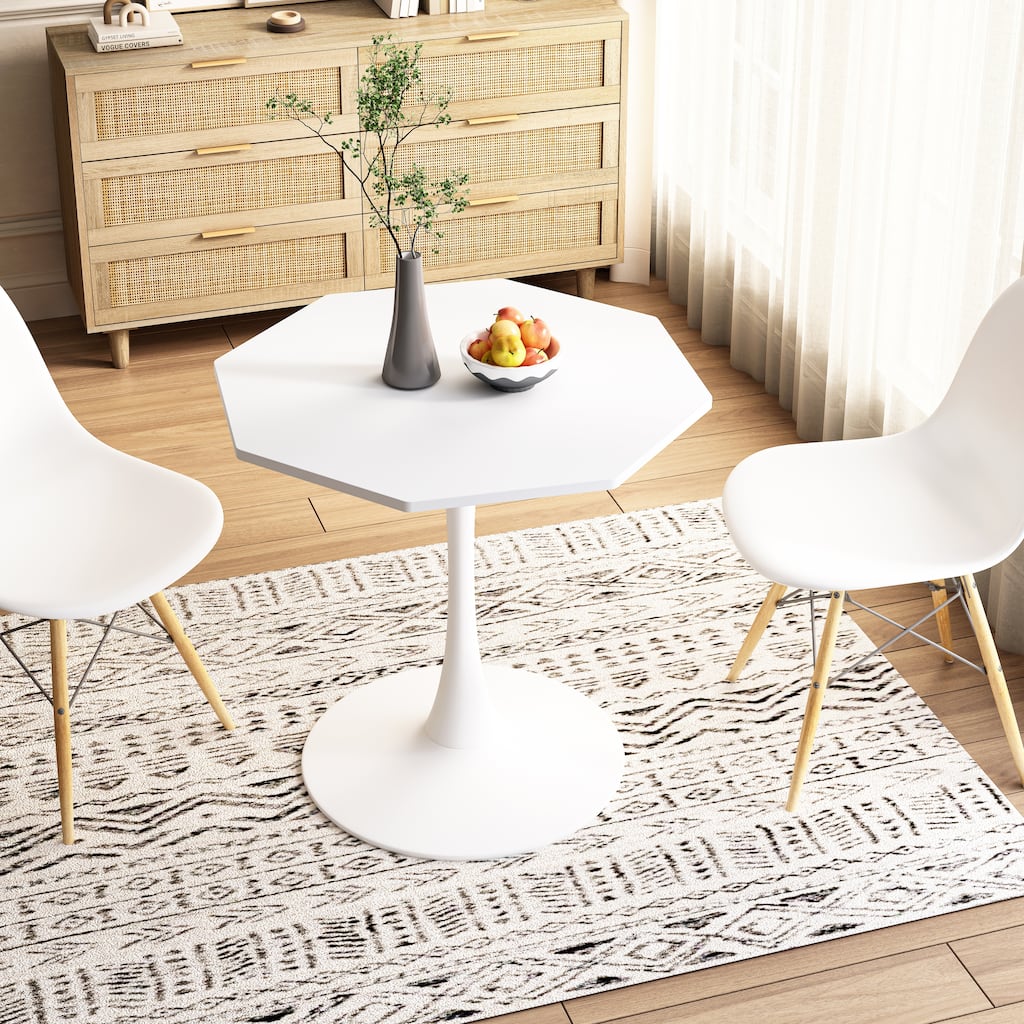 Modern Octagonal Coffee Table Dining Table with MDF Table Top