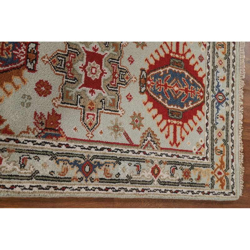 Geometric Kazak Area Rug Handmade Wool Carpet - 3'0"x 5'0"