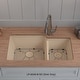 preview thumbnail 2 of 6, 32 Inch Lexicon Platinum Quartz Composite Drop-in Undermount Galaxy Beige - 19" W x 32" L x 9.75" H
