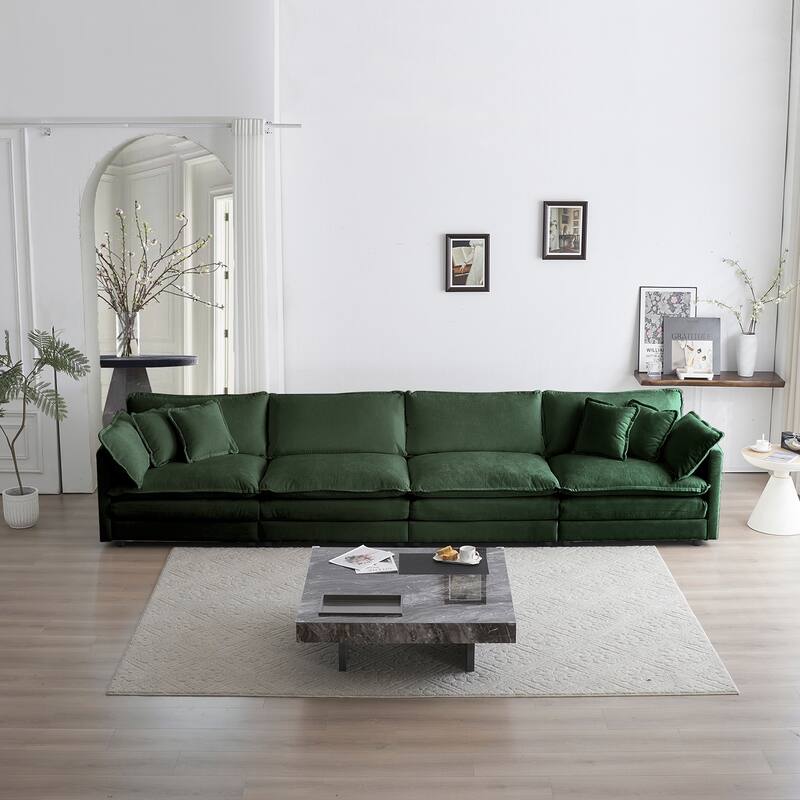 Combination Modular Chenille 4 Seat Sofa Couch for Living Room