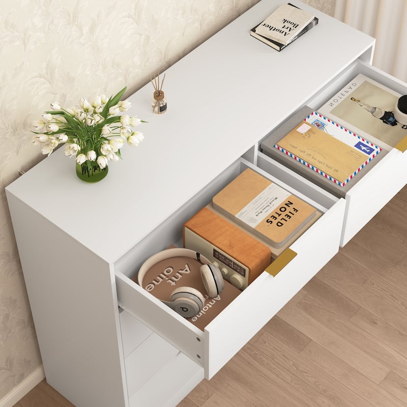 8-Drawer Dresser for Bedroom, Modern Wood Drawer Chest for Closet, Living Room & Hallway Organization