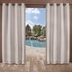 preview thumbnail 8 of 33, ATI Home Delano Indoor/Outdoor Grommet Top Curtain Panel Pair 54X96 - Silver