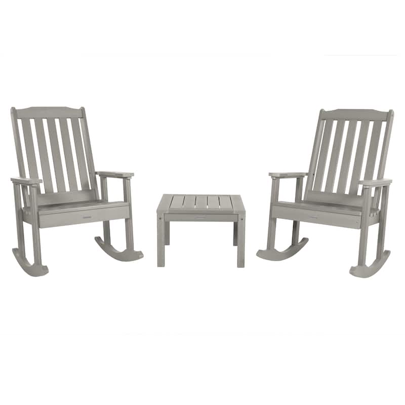 HIGHWOOD Rocking Chairs and Side Table (3-piece Set) - Harbor Gray
