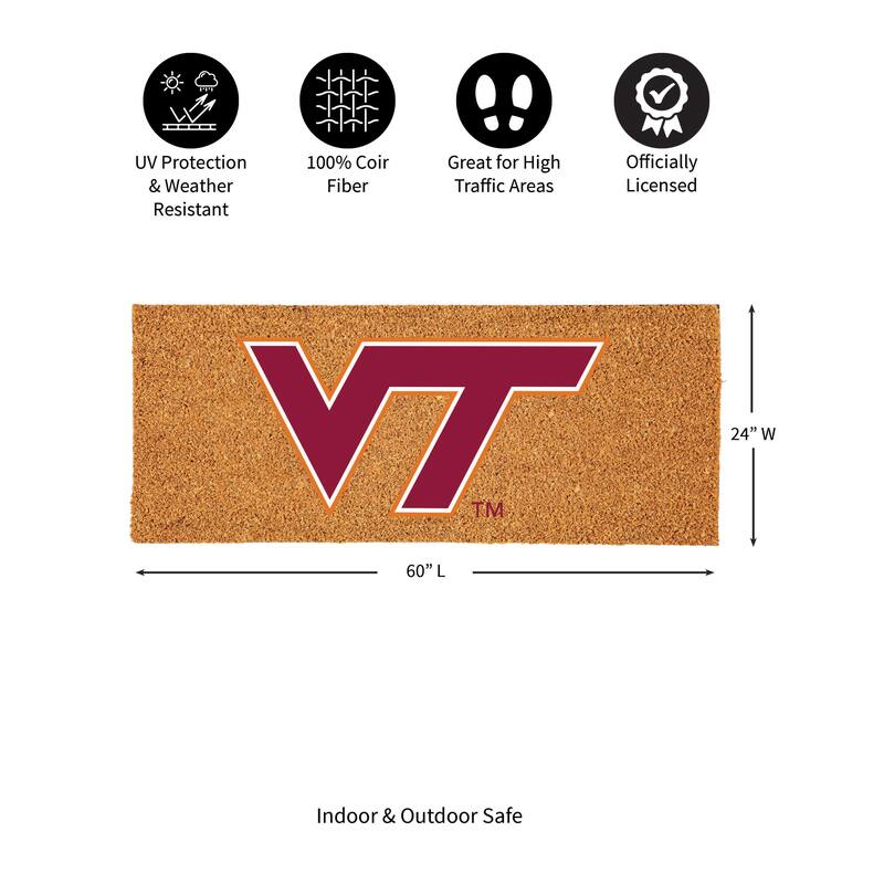 Virginia Tech Full Color Indoor/Outdoor Coir Mat