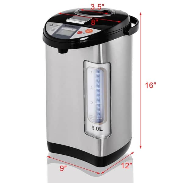 Costway 5-Liter LCD Water Boiler and Warmer Electric Hot Pot Kettle - 9''X12''X16''