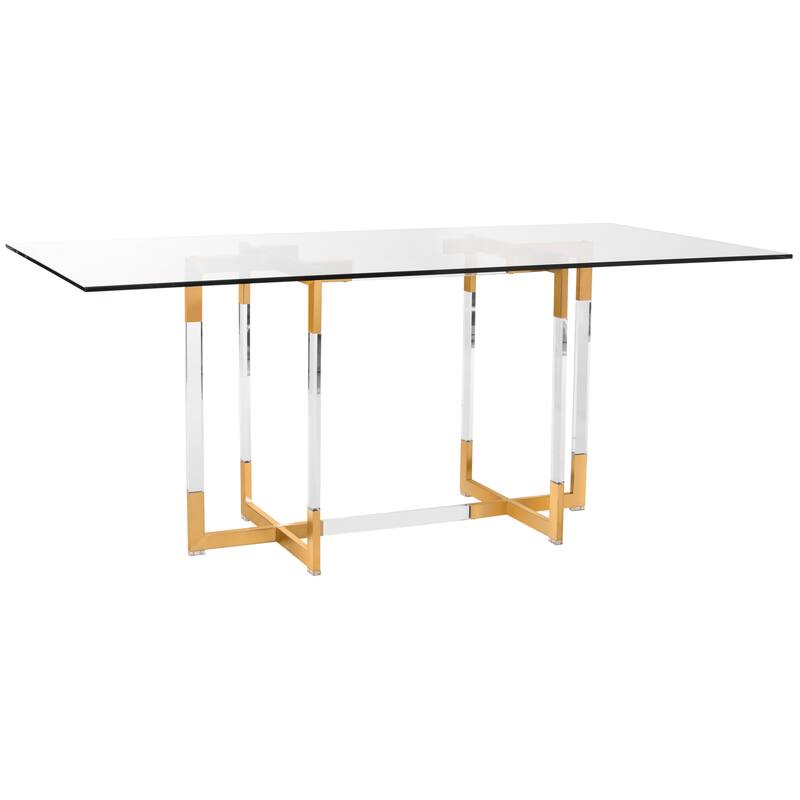 SAFAVIEH Couture Julina Acrylic Dining Table - 72"W x 35"D x 30"H