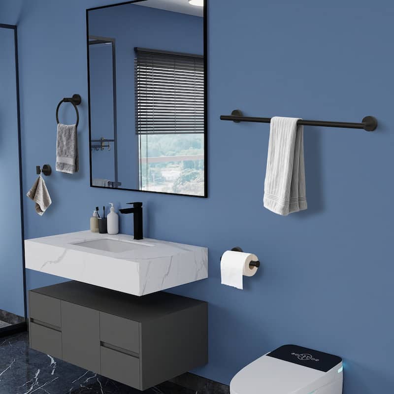 Topcraft Wall Mounted Stainless Steel Bathroom 8 Piece Hardware Set