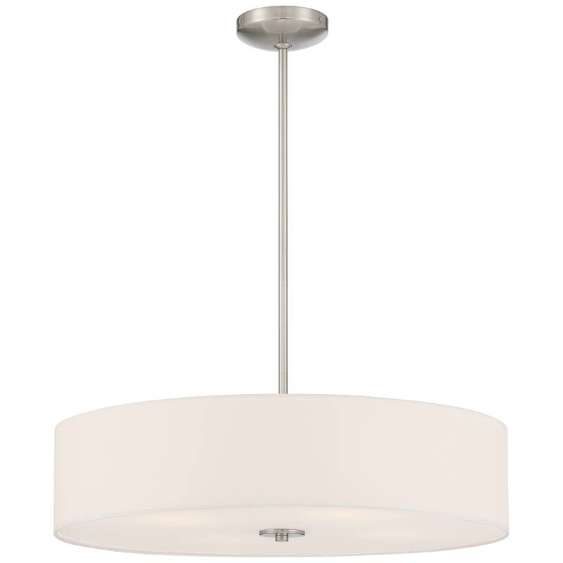 Mid Town 24" LED Pendant or Semi-Flush Light - Brushed Steel