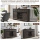 preview thumbnail 8 of 33, Farmhouse Bar Cabinet, Coffee/Wine Bar Cabinet w/Wine & Glass Rack