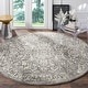 preview thumbnail 126 of 154, SAFAVIEH Evoke Quinn Vintage Distressed Rug 3' x 3' Round - Grey/Ivory