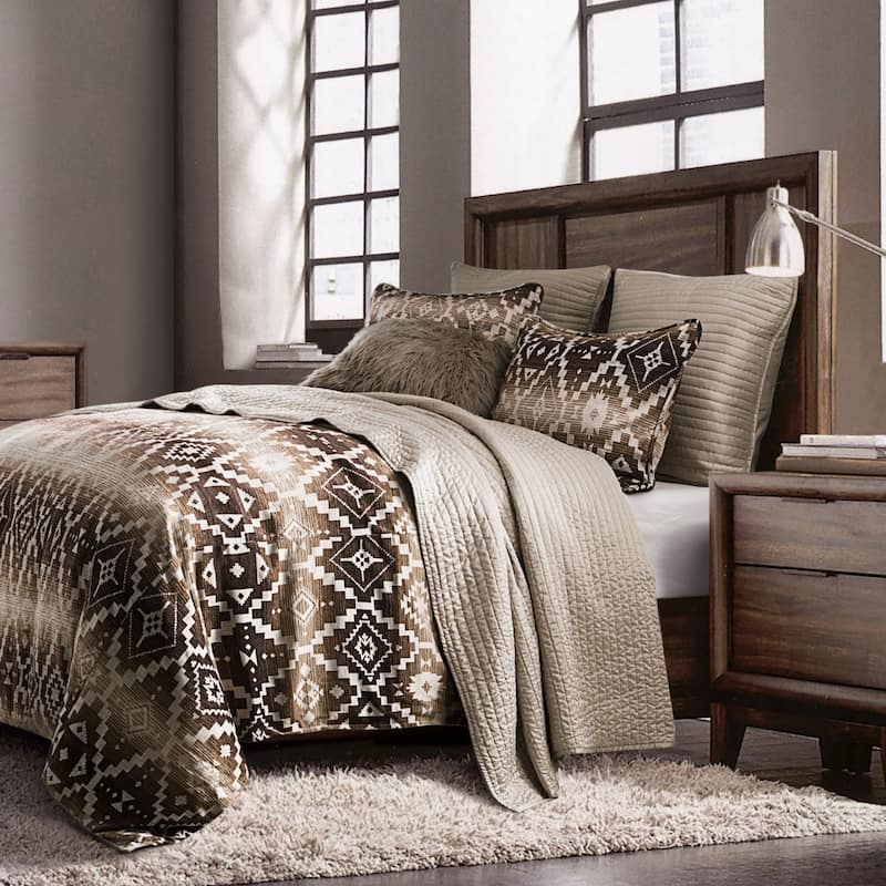 Paseo Road Chalet Aztec Southwestern Rustic Style Bedding 3 Piece Comforter Set