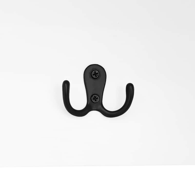 Anmytek White 54.7'' Hall Tree with Integrated Shoe Cabinet and Mirrored Cabinet Door