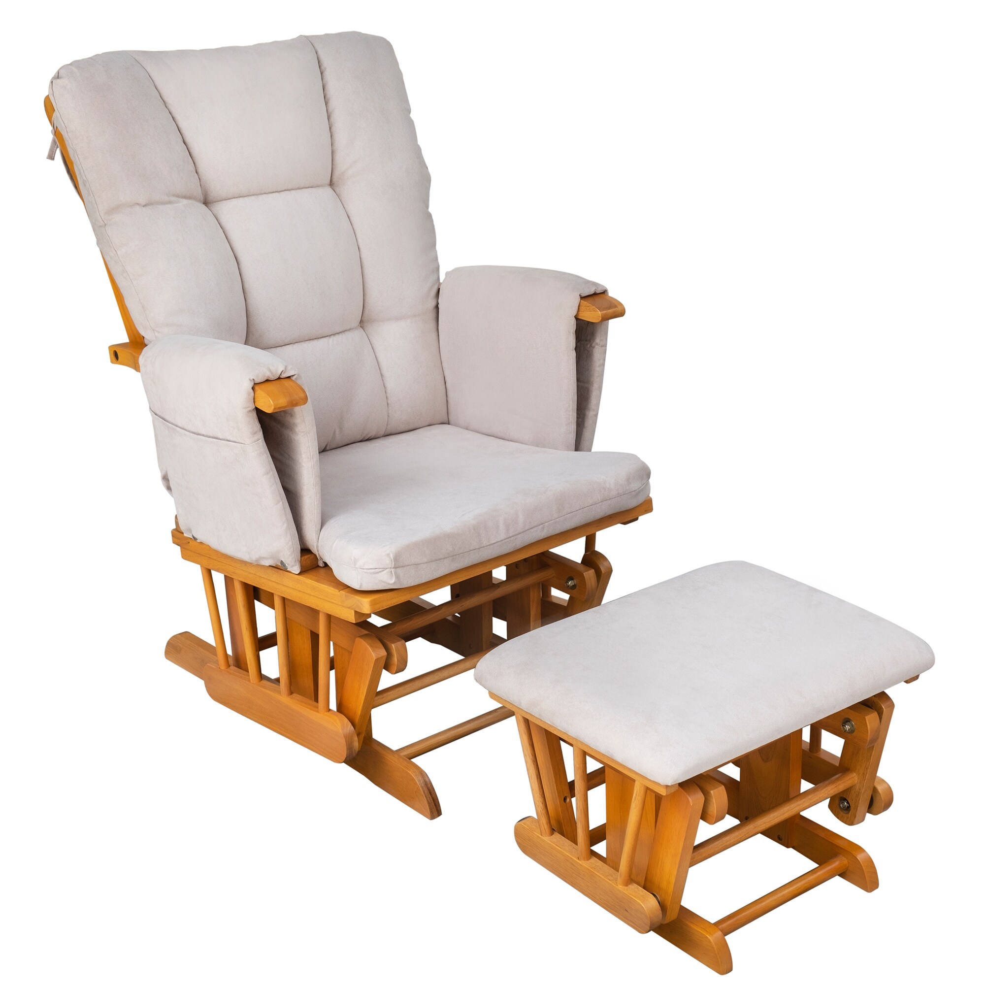 reclining glider with ottoman
