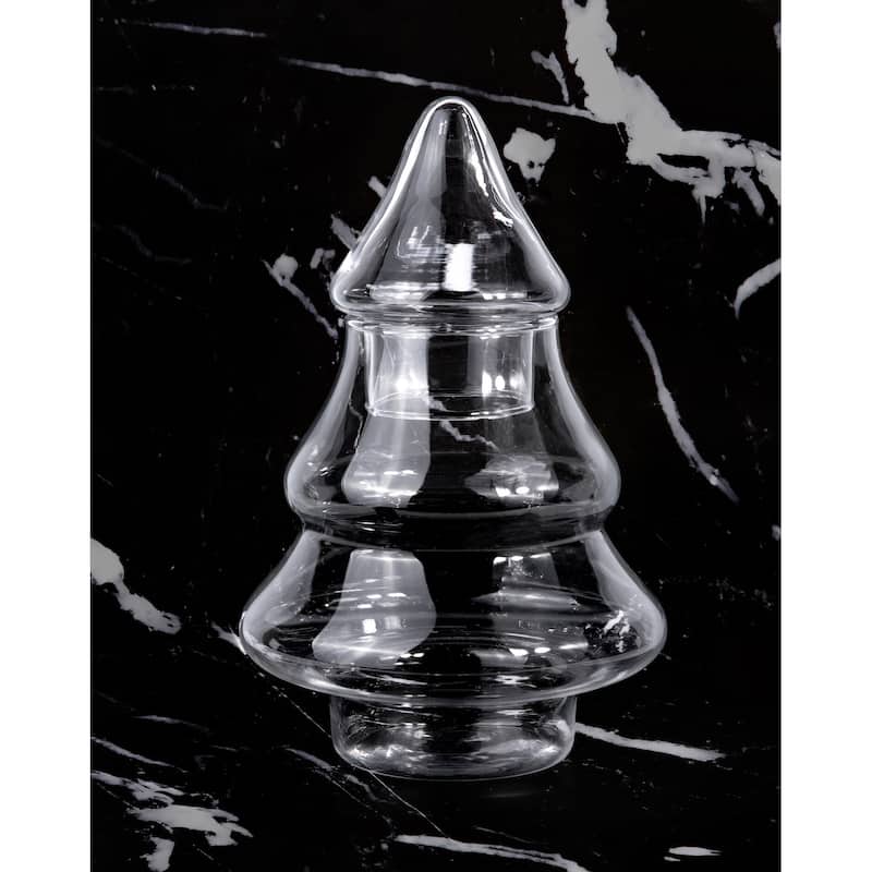 STP Goods Glass Centerpiece Tabletop Christmas Tree - 10.24"