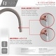 preview thumbnail 31 of 49, STYLISH Kitchen Sink Faucet Single Handle Pull Down Dual Mode in Stainless Steel - Faucet Height: 14 1/8" | Spout Height: 6 3/4"
